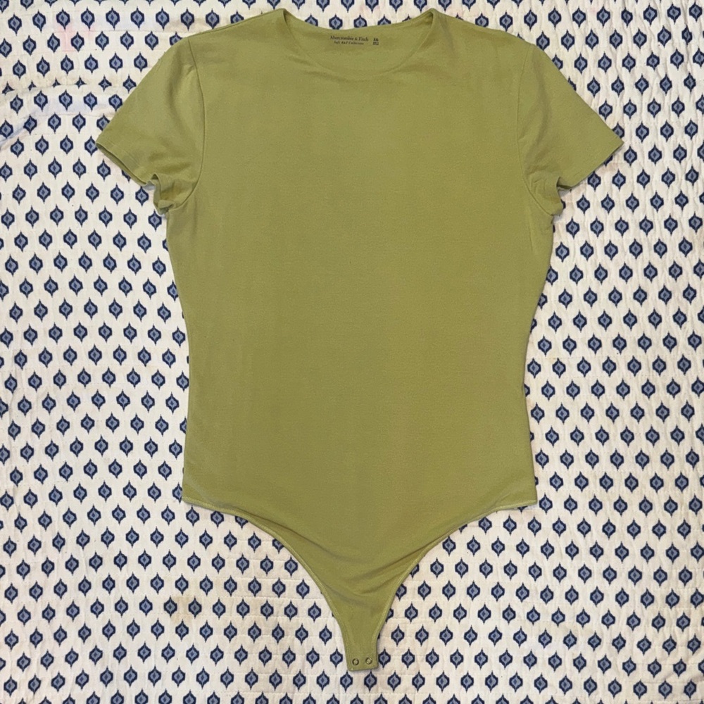 Abercrombie & Fitch soft collection celadon Green Bodysuit short sleeve XXL